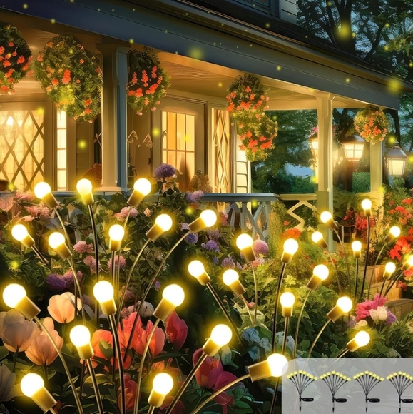 Solar Garden Lights, Set Of 4 - Picture 1 of 6